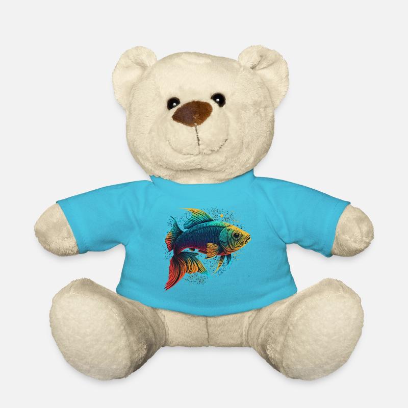 Bunte Fische - Teddy - Atollblau