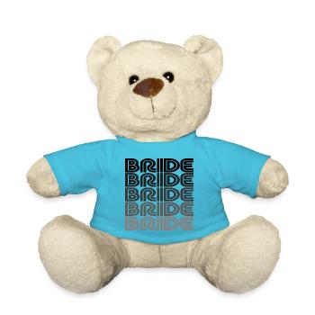 Cool Bride Matching Couple Engagement Wedding - Teddy Bear - atoll blue - Front