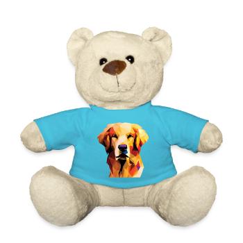 Golden Retriever Hund Polygon - Teddy - Atollblau - Vorne