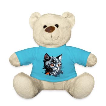 Kätzchen , junge Katze - Teddy - Atollblau - Vorne