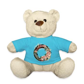 zeitlos schöner Rosengarten Jugendstil Rahmen - Teddy - Atollblau - Vorne