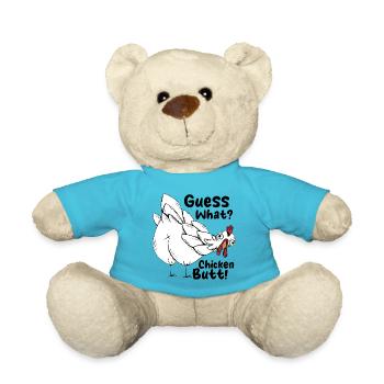 Devinez quel graphique drôle d’animal de cul de poulet - Nounours - bleu outremer - Devant