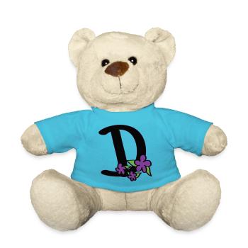 D as in assertive - Teddy Bear - atoll blue - Front