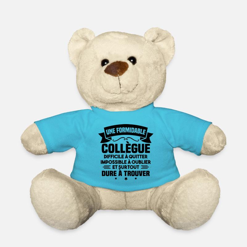 Une formidable collègue difficile - Nounours - bleu outremer