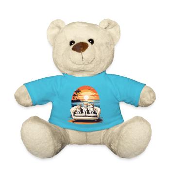 Katzen am Meer - Teddy - Atollblau - Vorne