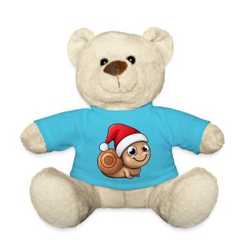 Snail Christmas - Teddy Bear - atoll blue - Front