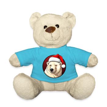 Polar Bears Christmas - Teddy Bear - atoll blue - Front