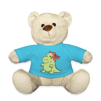 un petit dinosaure à Noël - Nounours - bleu outremer - Devant