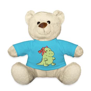 un petit dinosaure à Noël - Nounours - bleu outremer - Devant