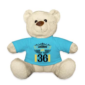 Les légendes ont 36 ans, 36 ans d’anniversaire - Nounours - bleu outremer - Devant