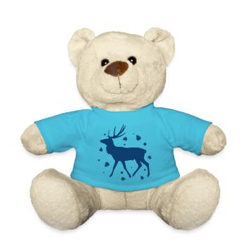 Deer - Forest, Nature, Animal Welfare - Teddy Bear - atoll blue - Front