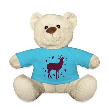 Deer - Forest, Nature, Animal Welfare - Teddy Bear - atoll blue - Front