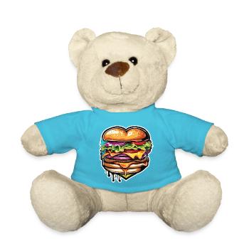 Burgers / Fast Food / Food / Buns / Beef - Teddy Bear - atoll blue - Front