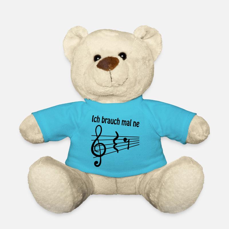 "Ich brauch mal ne Pause" Musiker Musiknoten Musik - Teddy - Atollblau