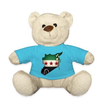 flagge syrien - syrien map - Teddy - Atollblau - Vorne