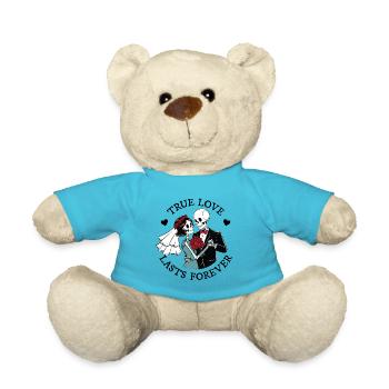 Wahre Liebe hält ewig - Teddy - Atollblau - Vorne