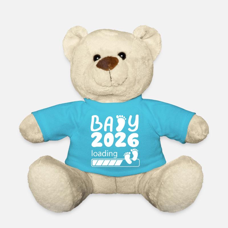Bébé 2026 Chargement Empreintes de pas mignonnes - Nounours - bleu outremer