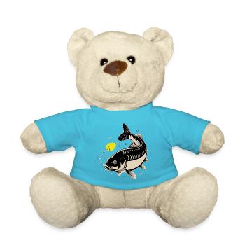 Carpe et bouillette – Le moment avant la morsure - Nounours - bleu outremer - Devant
