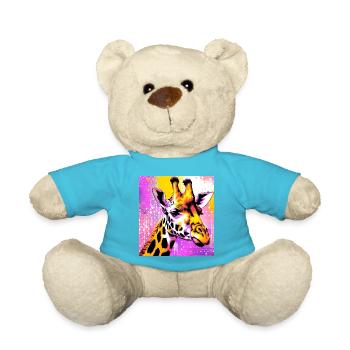 Giraffe - Teddy - Atollblau - Vorne