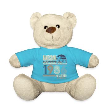 Cadeau d’anniversaire vintage vintage rétro 1986 - Nounours - bleu outremer - Devant