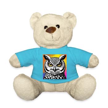 owl - Teddy Bear - atoll blue - Front