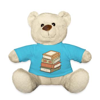 Pile de livres vintage - Nounours - bleu outremer - Devant