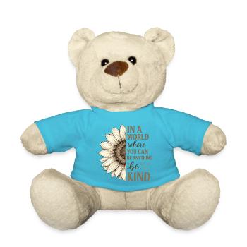Sunflower Quote Be Kind - Teddy Bear - atoll blue - Front