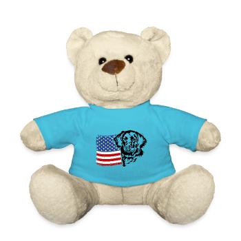 Stabjihoun Drapeau américain chien chiens Wilsigns - Nounours - bleu outremer - Devant