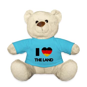 Ich liebe Deutschland - Teddy - Atollblau - Vorne
