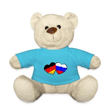 Deutsch Russische Liebe - Teddy - Atollblau - Vorne