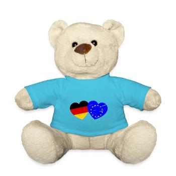 The German European Love - Teddy Bear - atoll blue - Front