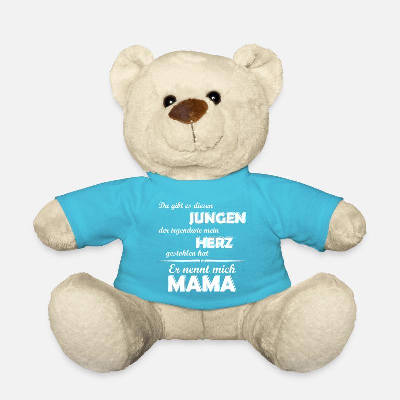 Ich liebe meinen Sohn - Mama - Teddy - Atollblau
