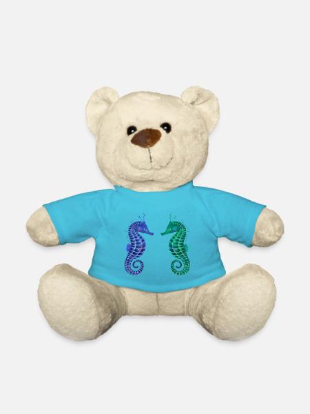 Süße Seepferdchen - Teddy - Atollblau