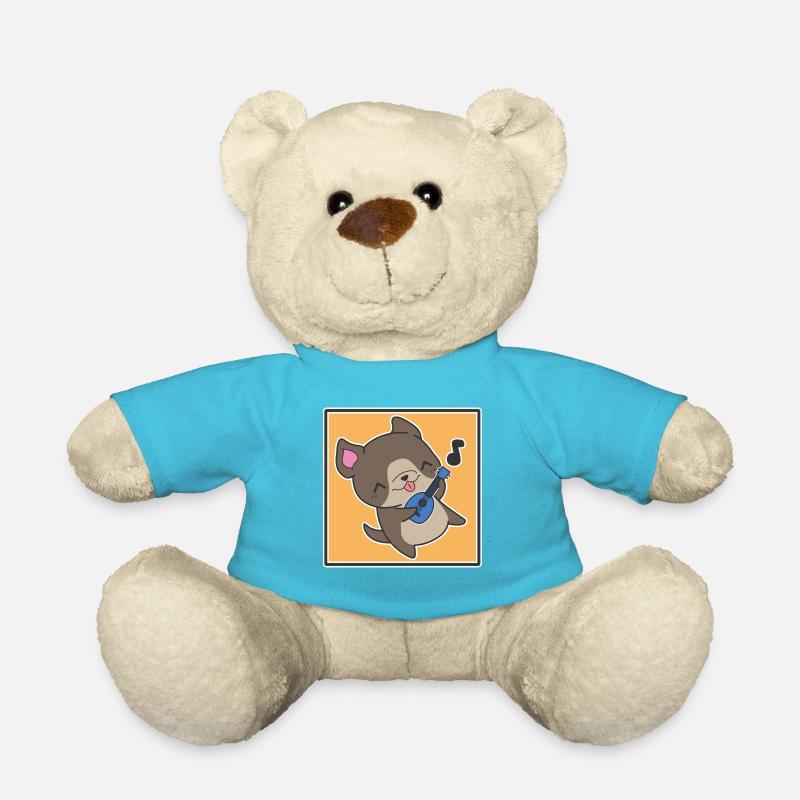 Hund mit Ukulele - Teddy - Atollblau