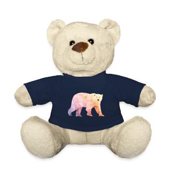 eisbär polygon bunt polar bär - Teddy - French Navy - Vorne