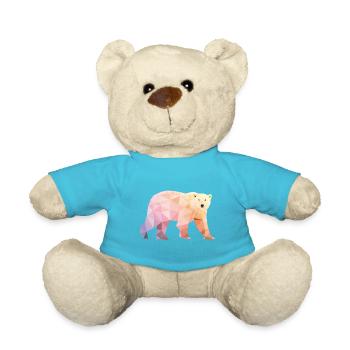 polar bear polygon colorful polar bear - Teddy Bear - atoll blue - Front