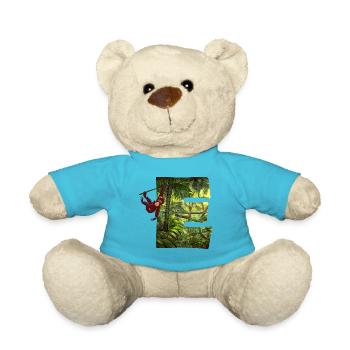 jungle avec affe e - Nounours - bleu outremer - Devant