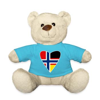 Norvège Norvège Cadeau de cœur germano-norvégien - Nounours - bleu outremer - Devant