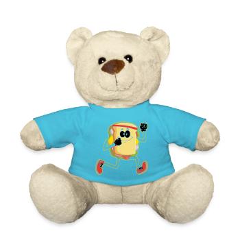 Sandwich Stirnband Lauband Fitness Läufer Laufen - Teddy - Atollblau - Vorne