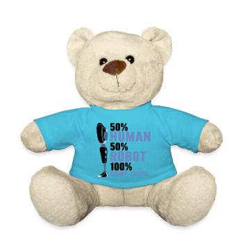 Artificial leg design for leg prostheses - Teddy Bear - atoll blue - Front