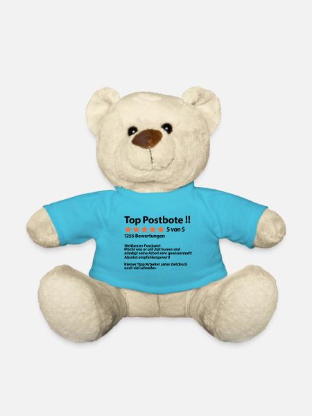 Postbote Postzusteller Danke Dankeschön Sprüche - Teddy - Atollblau