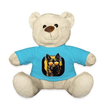 Urban Guardian: Sheepdog street vibes - Teddy Bear - atoll blue - Front