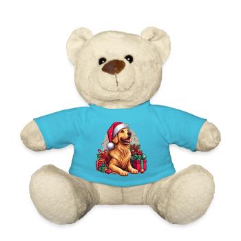 Golden Retriever The Santa Claus - Teddy Bear - atoll blue - Front