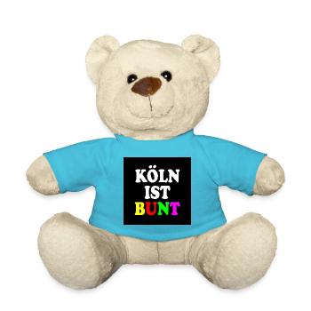Köln ist bunt - Teddy - Atollblau - Vorne