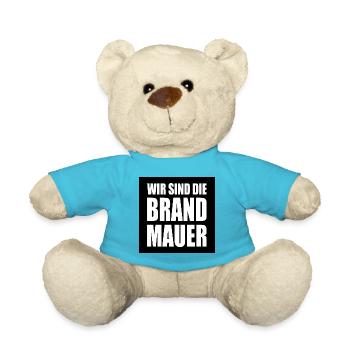wir sind die brandmauer - Teddy - Atollblau - Vorne