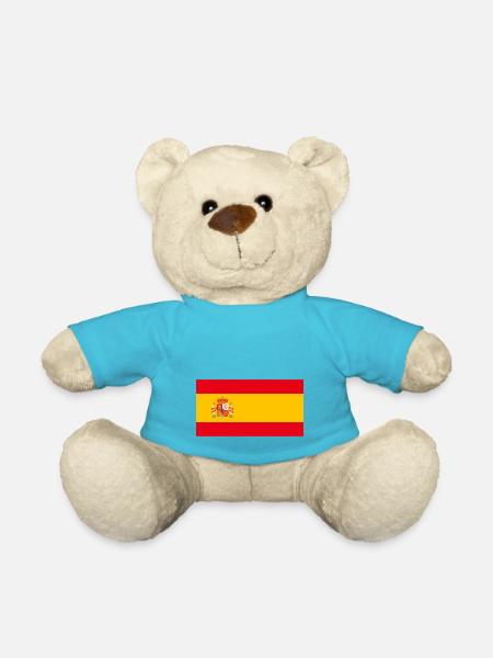 100% spanische spanische Flagge - Teddy - Atollblau