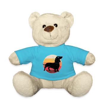Cadeau de propriétaire de chien de race de chien de teckel - Nounours - bleu outremer - Devant