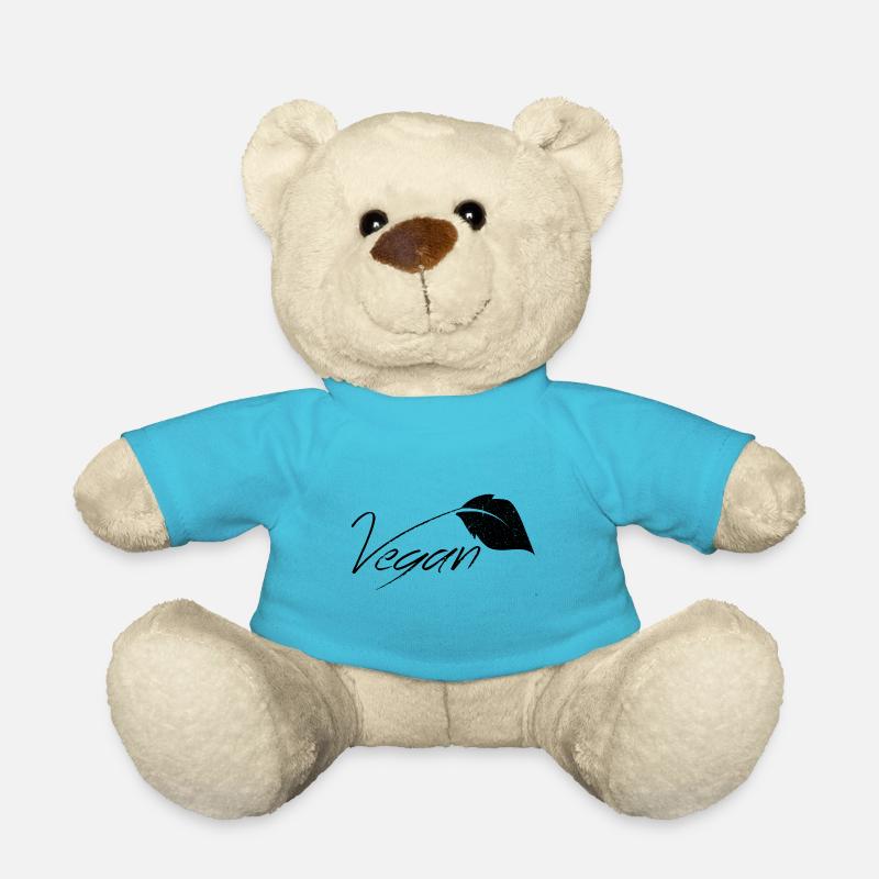 Vegan Veganer Fleischfrei Geschenk - Teddy - Atollblau