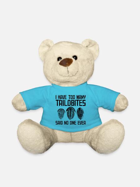 Fossils Collect Paleontologists Fossil Gifts - Teddy Bear - atoll blue