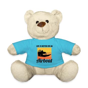 Airboat Fanboat Airboating Planeboat Bateau de marais - Nounours - bleu outremer - Devant